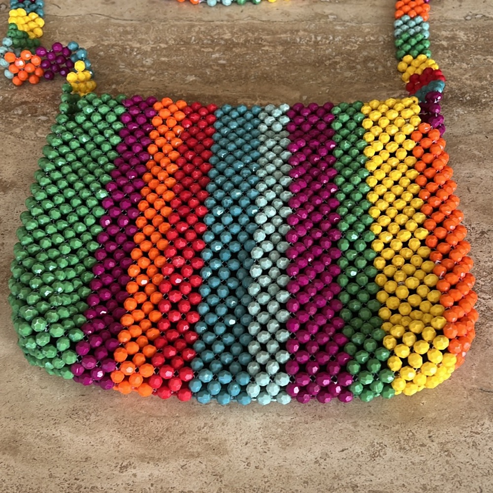 Cynthia Rowley Women's Stripe Beaded Multicolor Crossbody